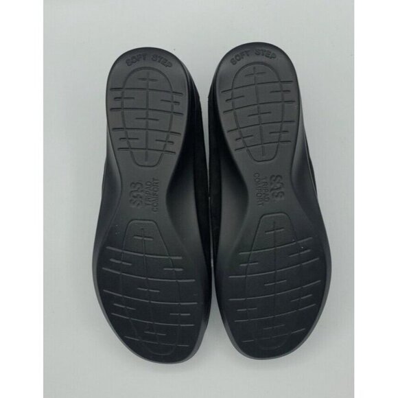 SAS Roamer Sz 8.5 NuBuck Leather Women's Comfort Walking Slip On Shoes Charcoal - Picture 12 of 13